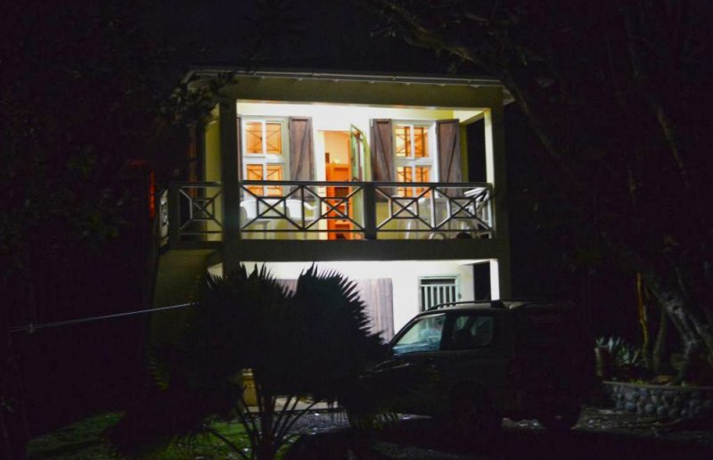 guest house at night